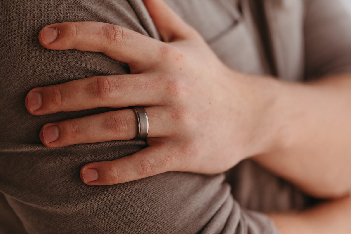 8MM Comfort Fit Wedding Band in Tungsten