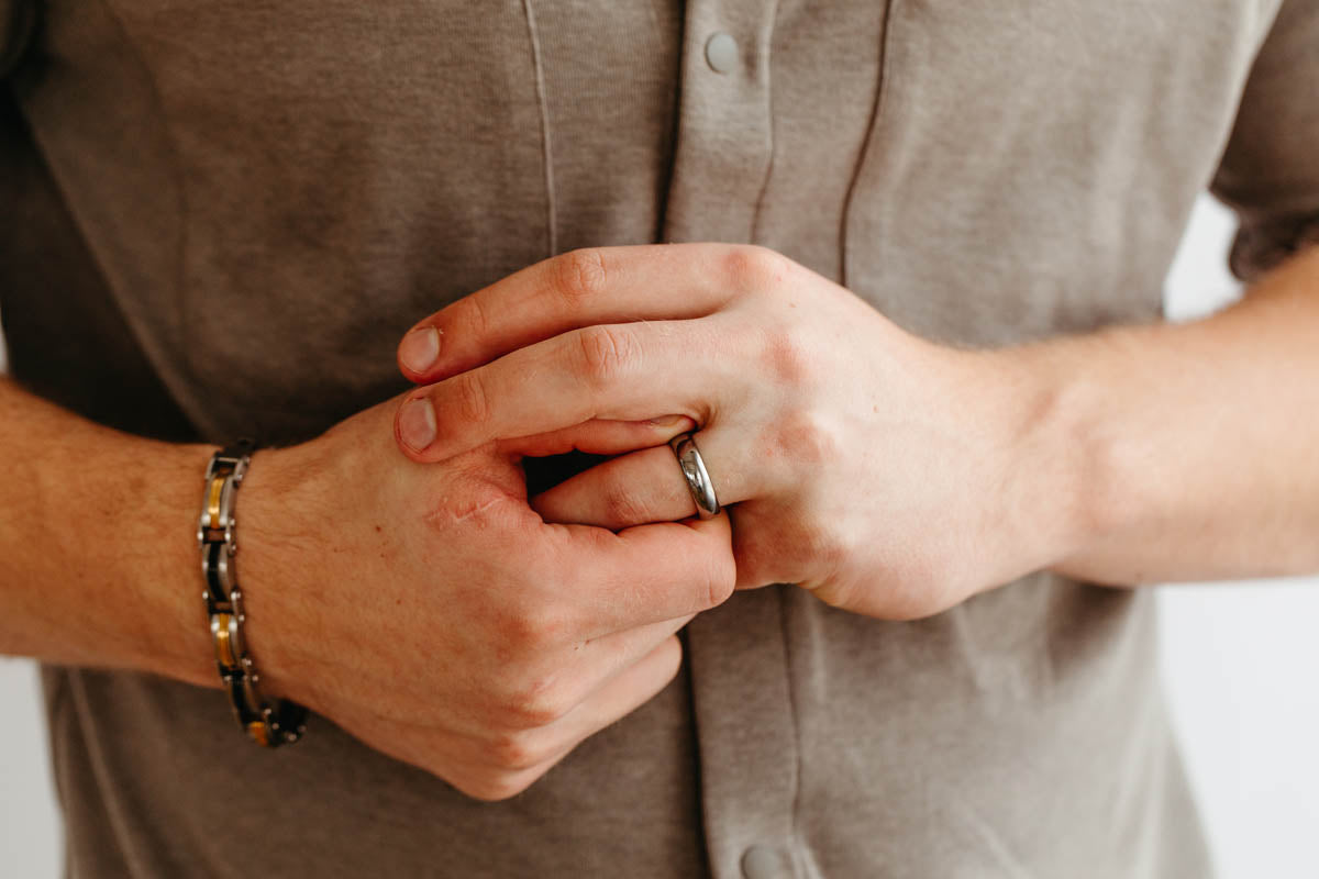 Mens Gold Wedding Band