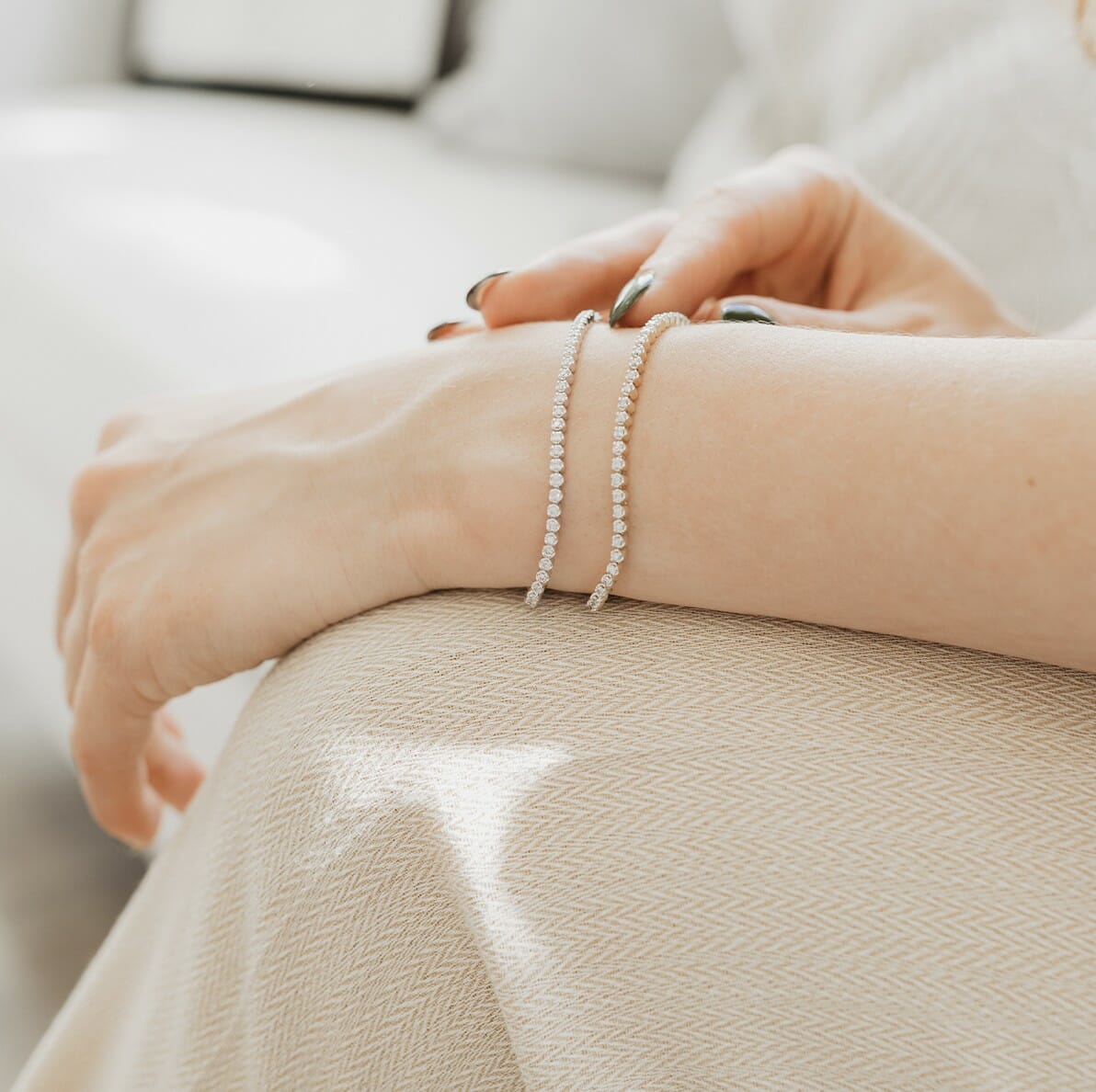 7" Classic Petite Tennis Bracelet with .50 Carat TW of Diamonds in 10kt White Gold