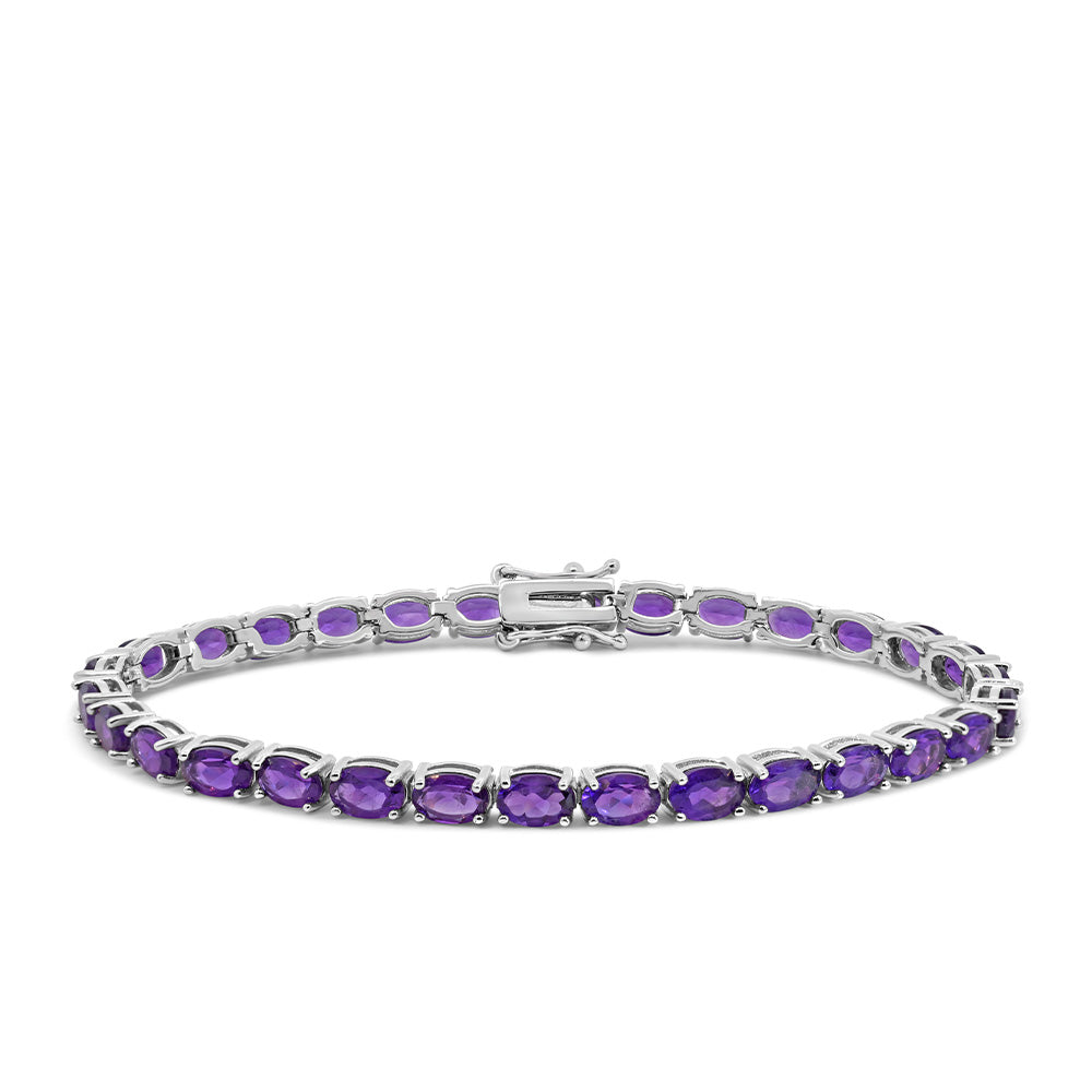 Tennis Bracelet with Amethyst