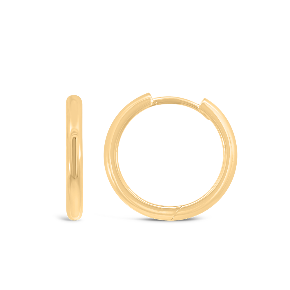 2.5mm x 19mm Hoop Earrings in 10kt Yellow Gold