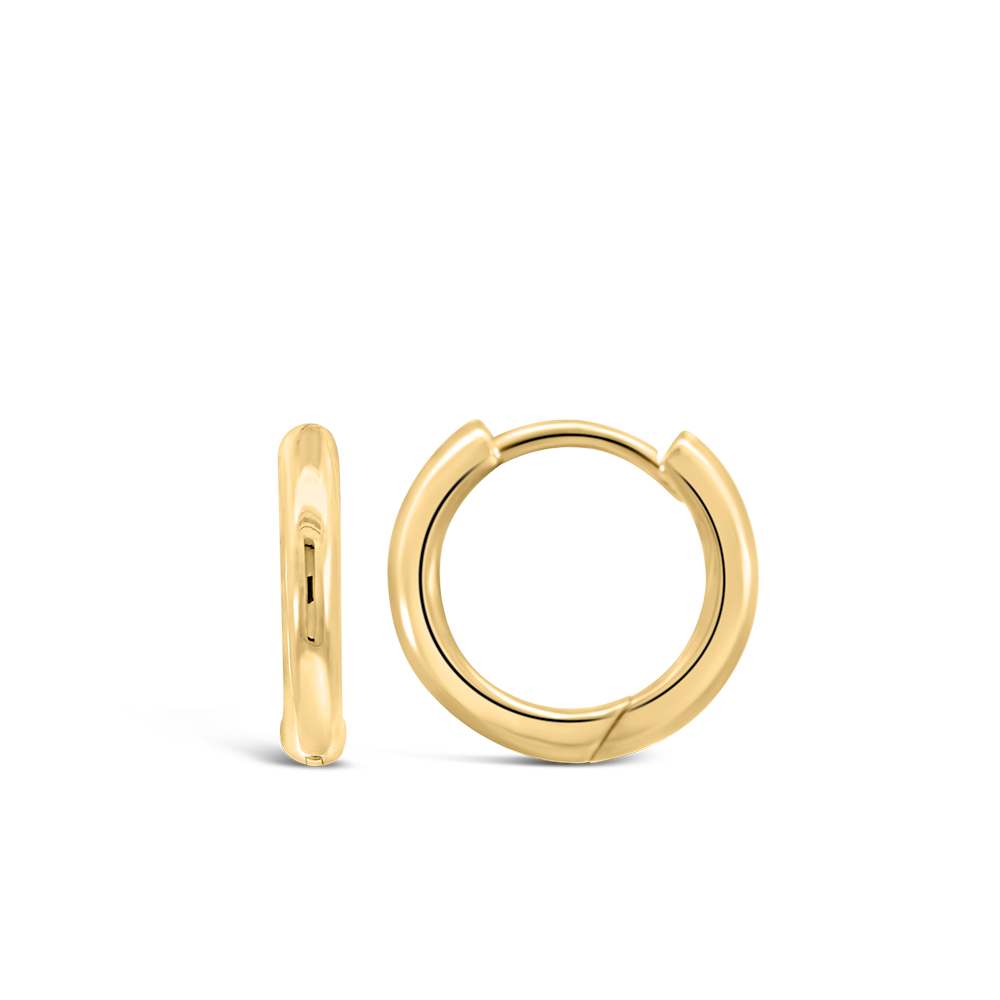 2.5mm x 16mm Hoop Earrings in 10kt Yellow Gold