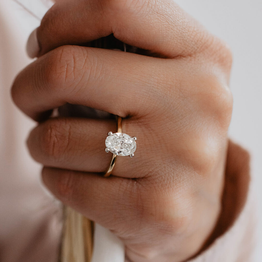 Eternal Icon Oval Solitaire Engagement Ring with 1.63 Carat TW of Diamonds in 18kt Yellow Gold