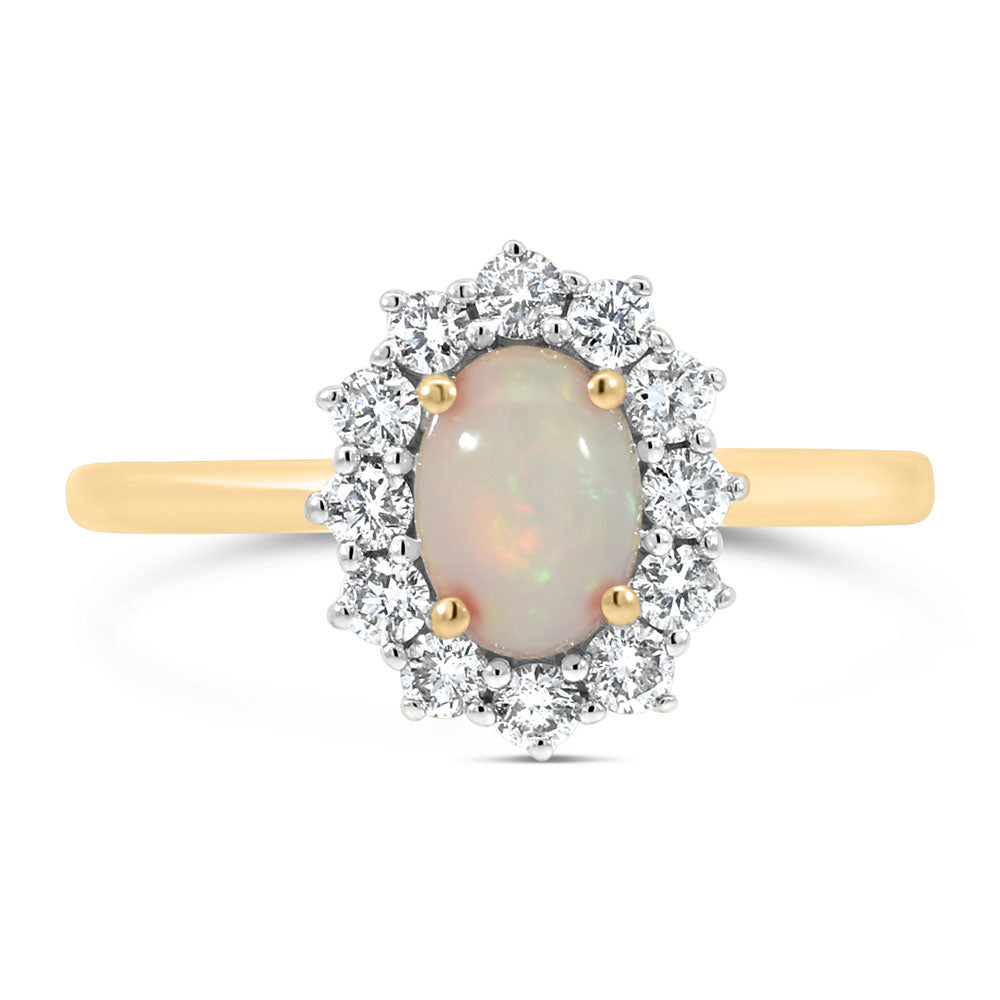 Diamond Opal Ring
