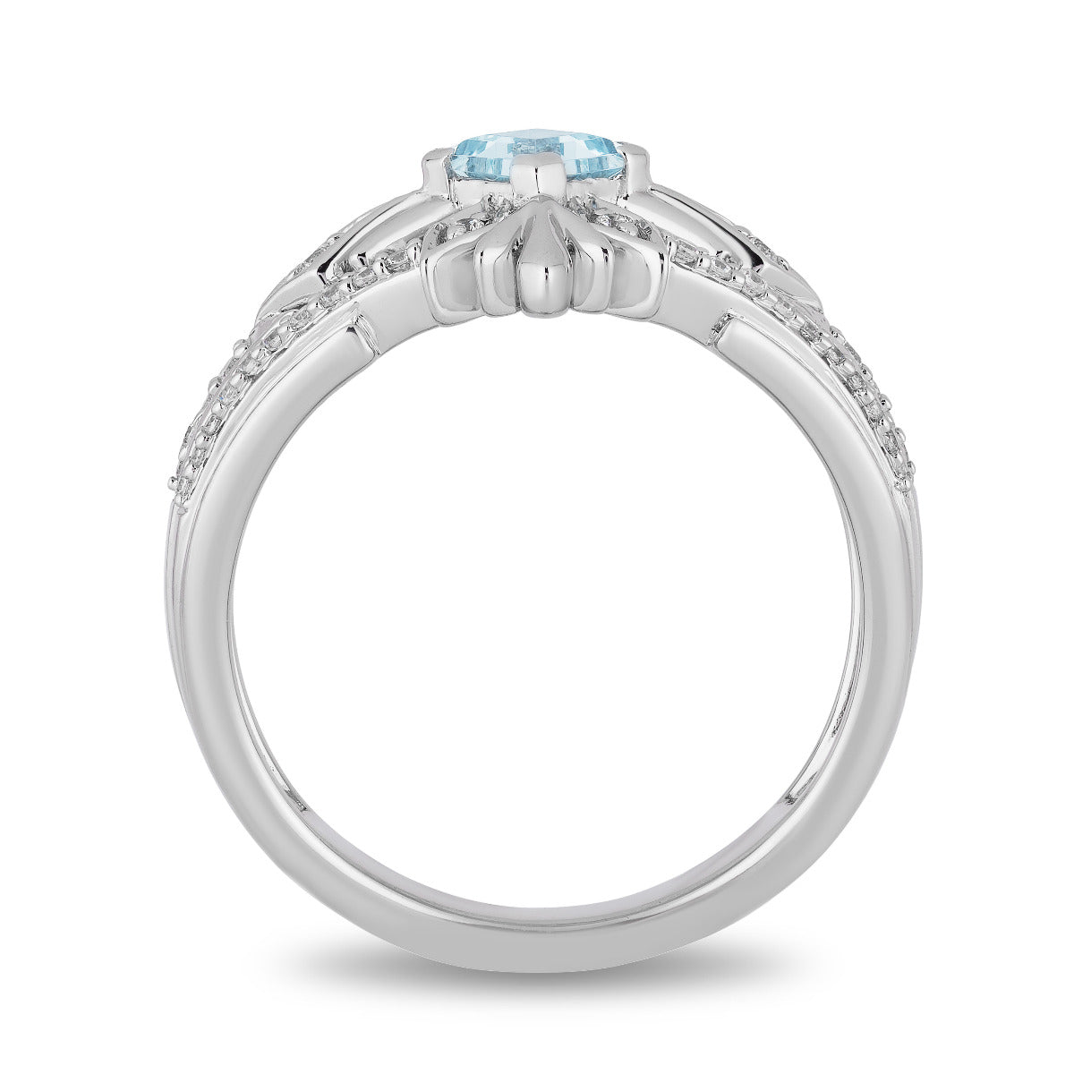 Enchanted Disney Elsa Ring with .25 Carat TW of Diamonds in Sterling Silver