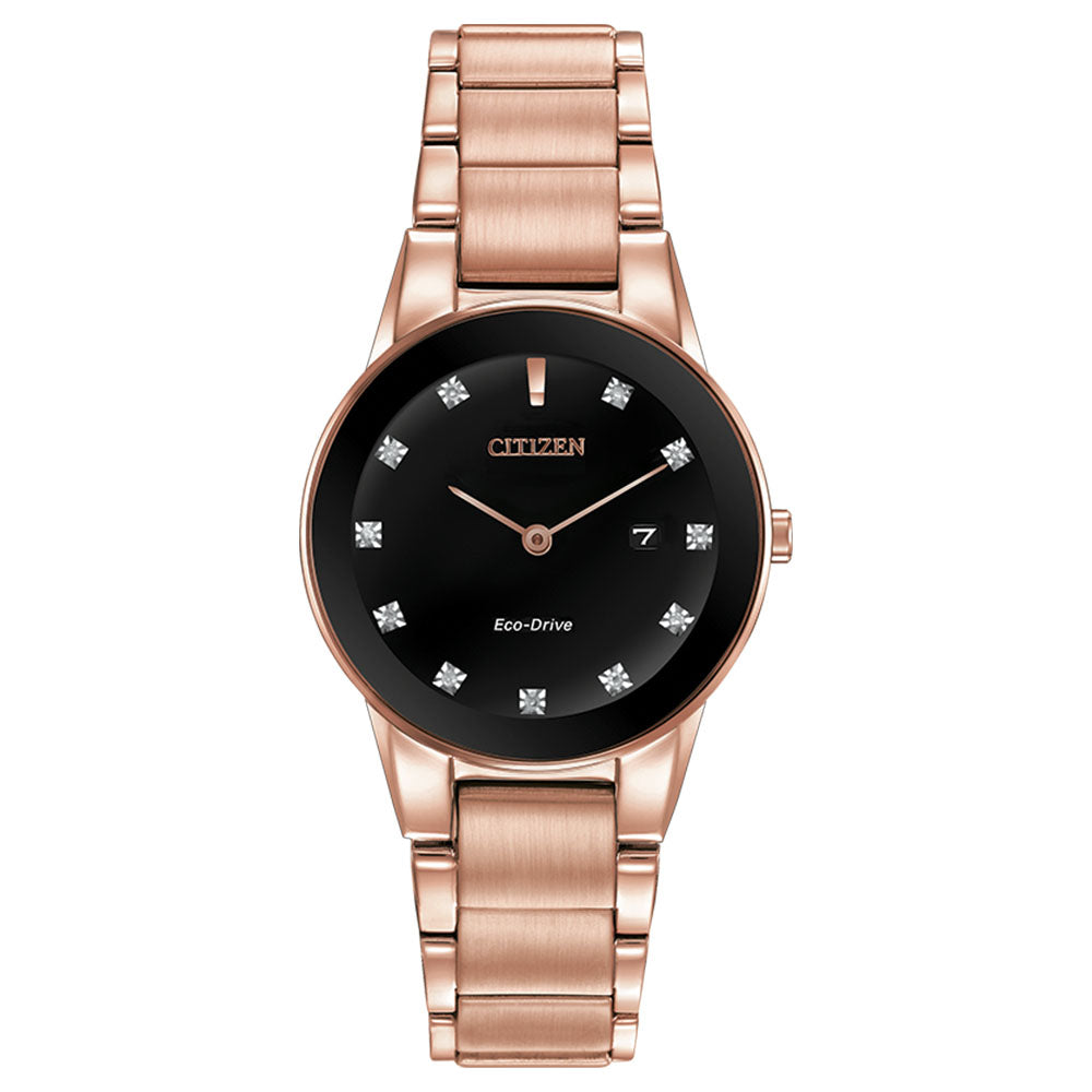Women's Citizen Eco-Drive Rose Tone Axiom Diamond Watch