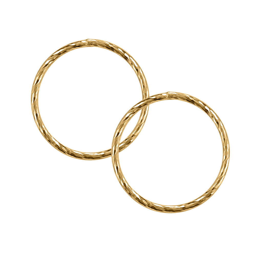 Circle Earrings in 10kt Yellow Gold