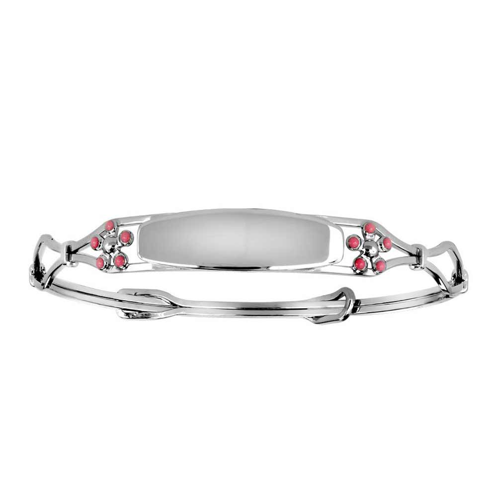 Childrens' Precious Forever Expandable Identity Bangle in Sterling Silver