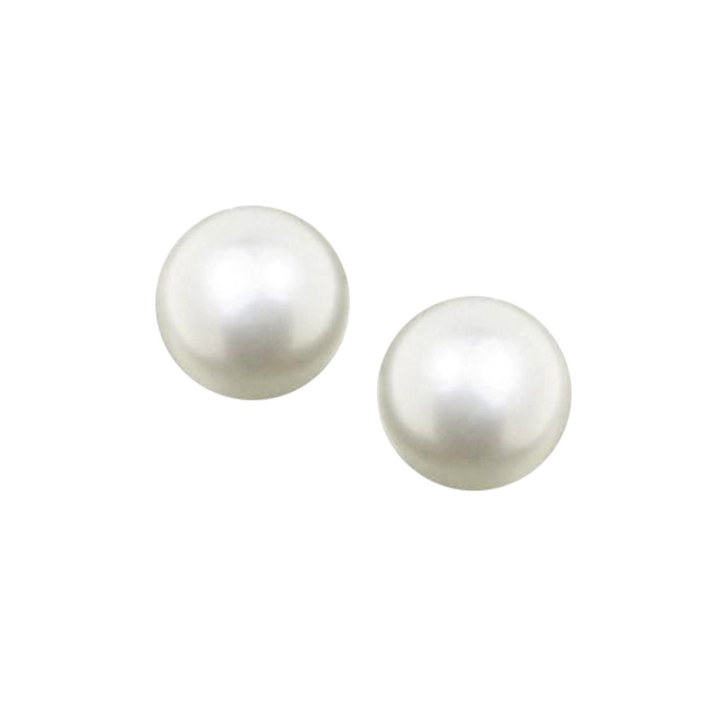 Childrens' Precious Forever Earrings with Freshwater Pearl in 14kt Yellow Gold