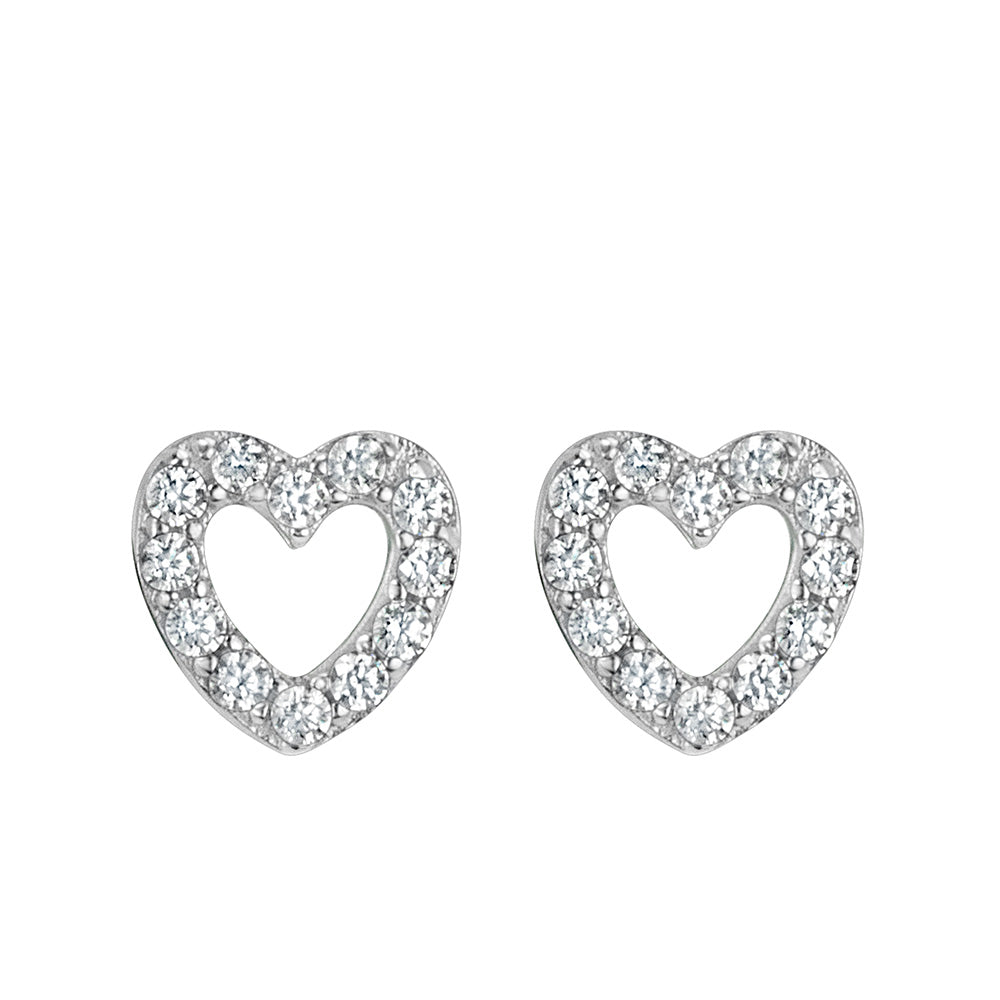 Childrens' Precious Forever Earrings with Cubic Zirconia in Sterling Silver