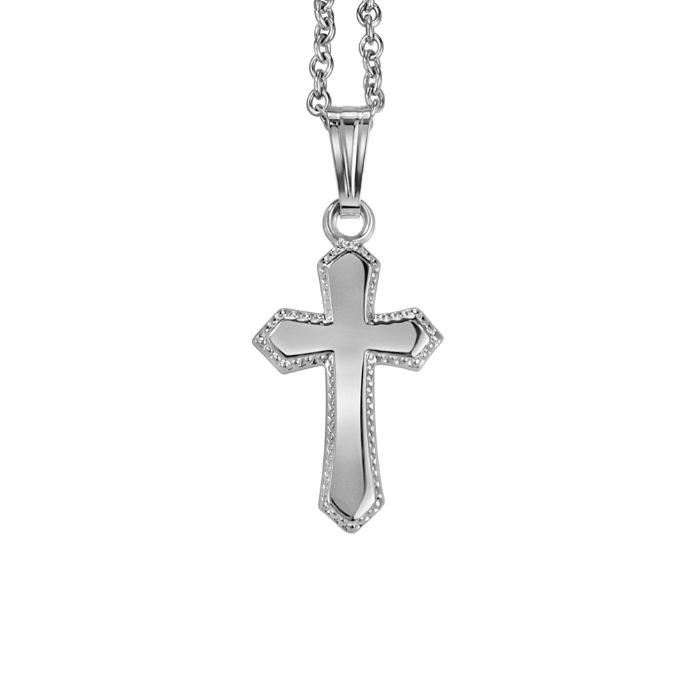 Childrens' Precious Forever Cross Pendant in Sterling Silver with Chain