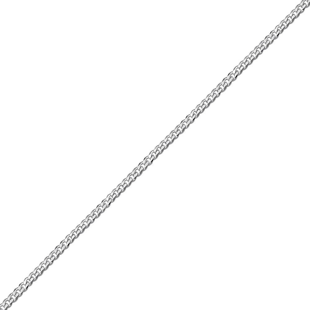 18"-22" 2mm Curb Chain in Sterling Silver