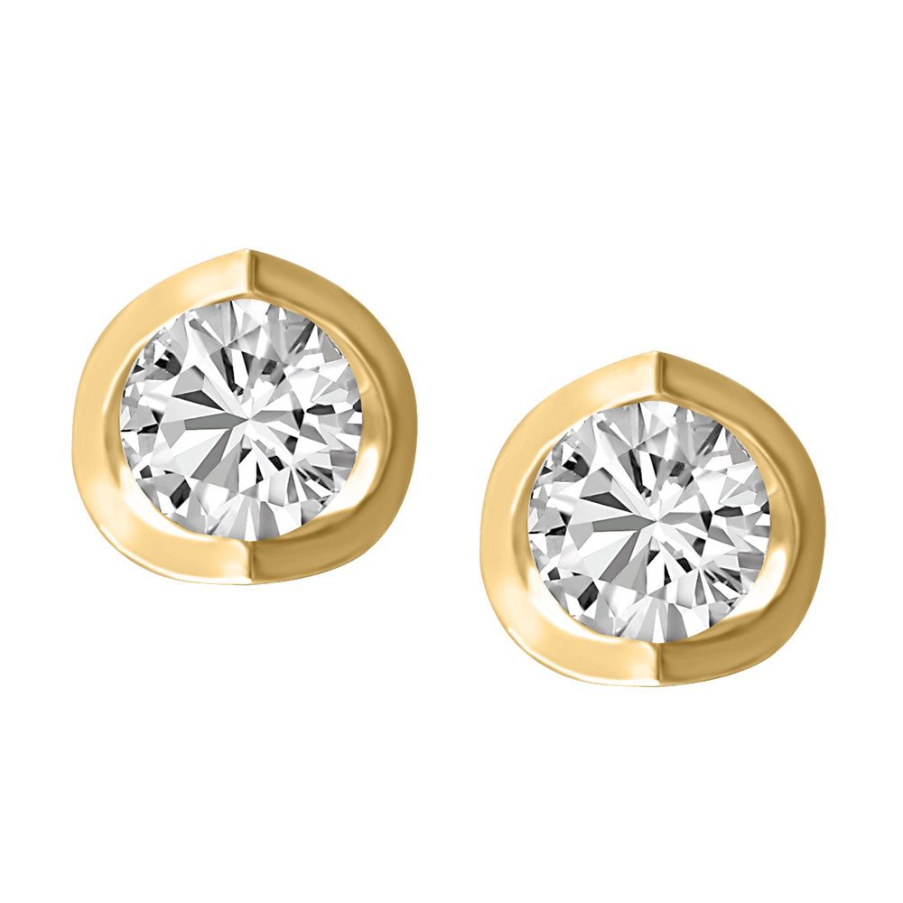 Stud Earrings with .50 Carat TW of Diamonds in 14kt Yellow Gold