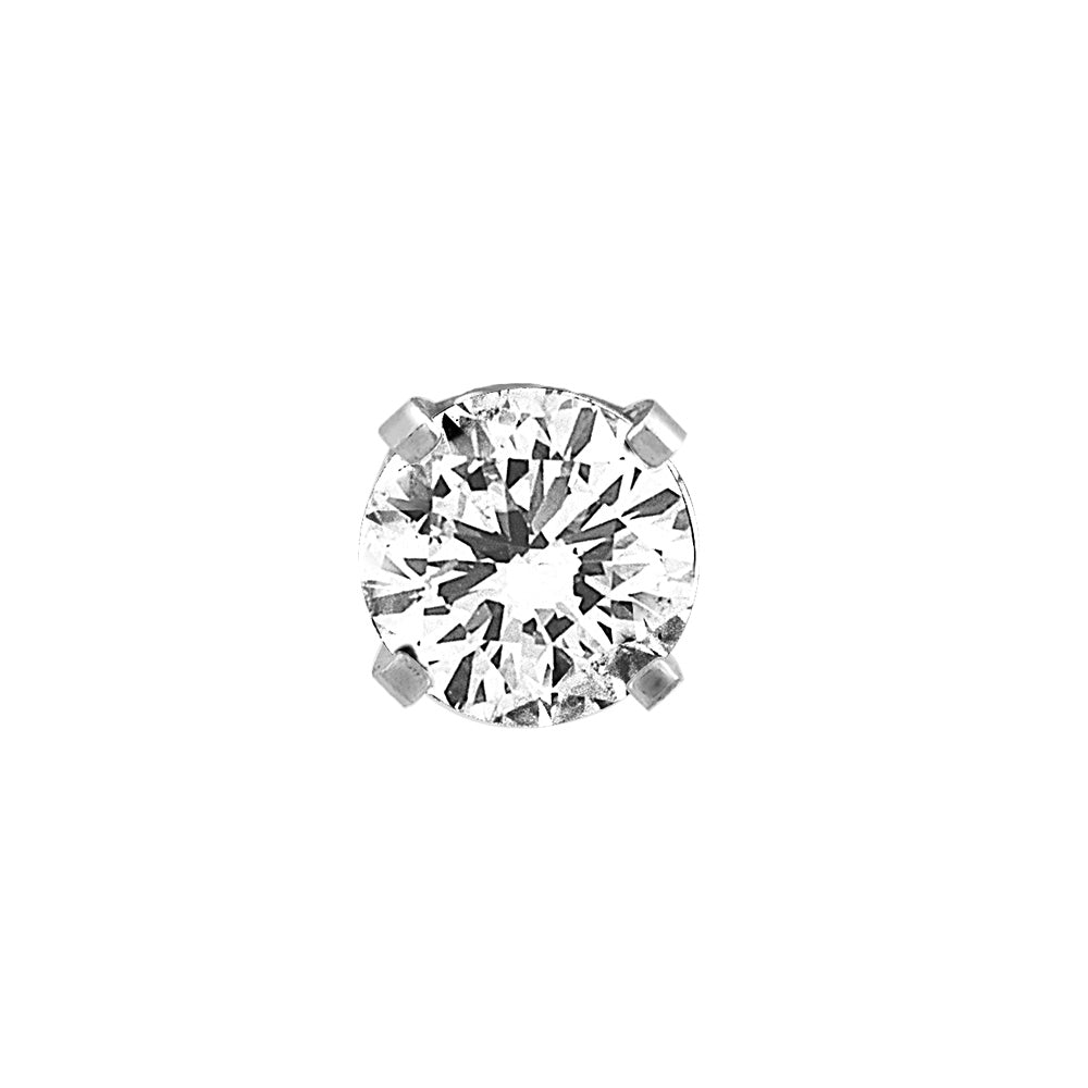Single Stud Earring with .15 Carat TW of Diamonds in 14kt White Gold