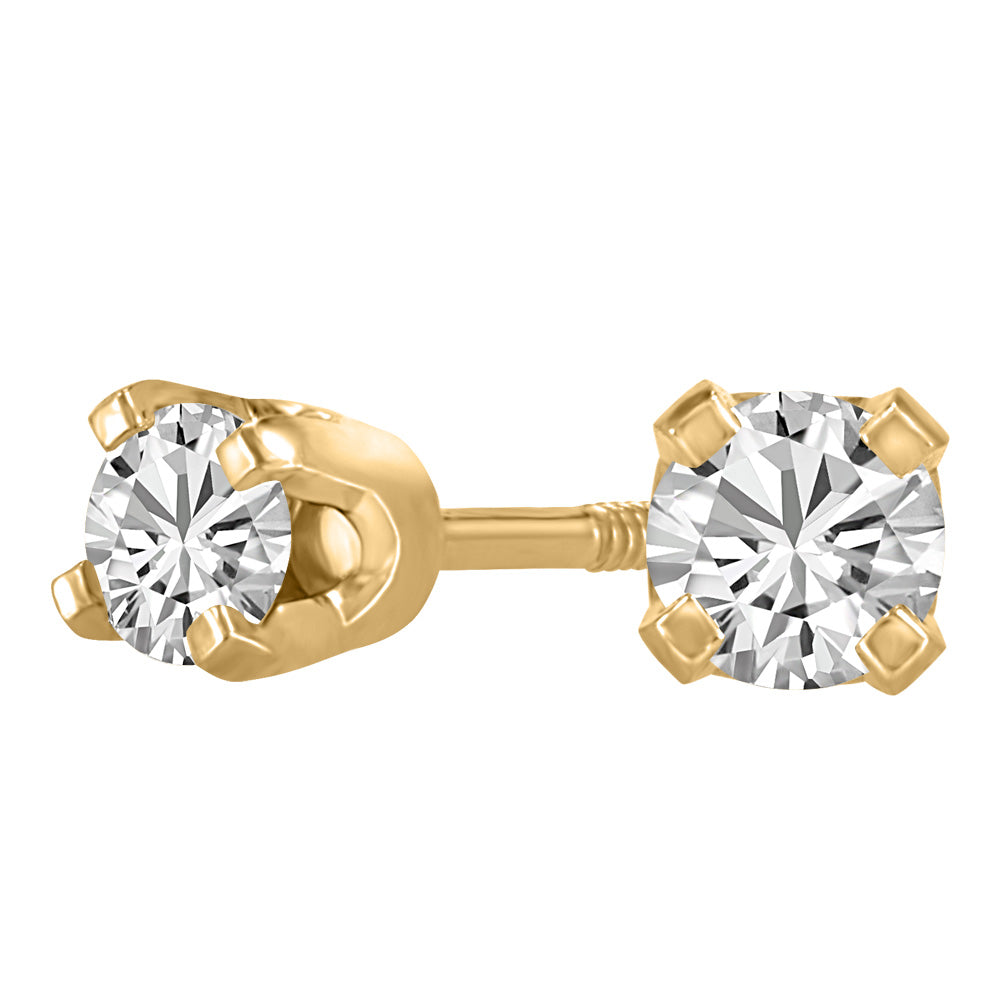 Stud Earrings with 1.00 Carat TW of Diamonds in 14kt Yellow Gold