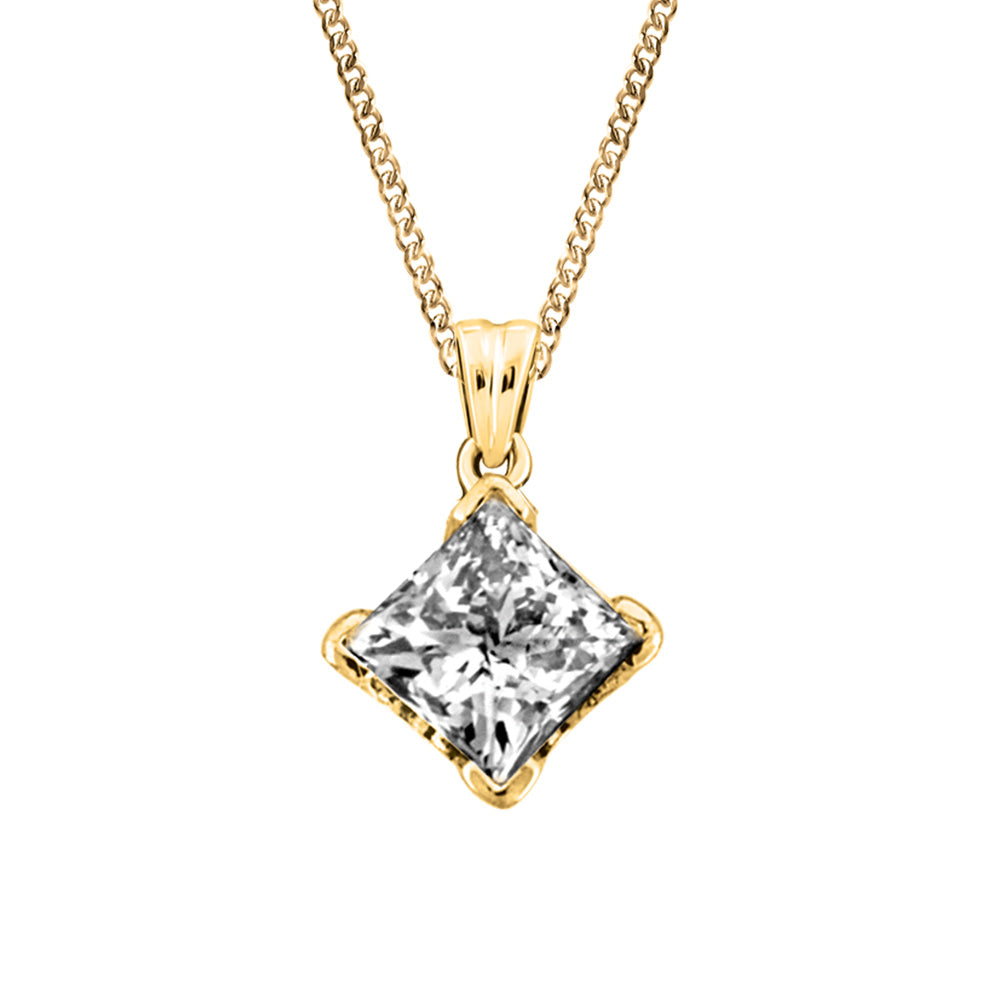 Canadian Diamond Pendant with .25 Carat Diamond in 14kt Yellow Gold with Chain