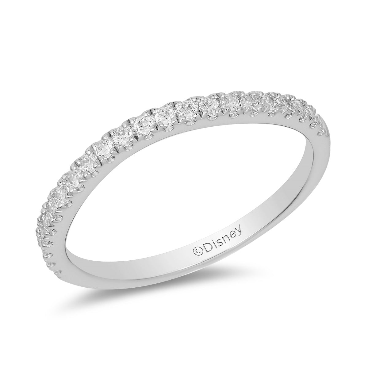 Enchanted Disney Wedding Band with .20 Carat TW of Diamonds in 14kt White Gold