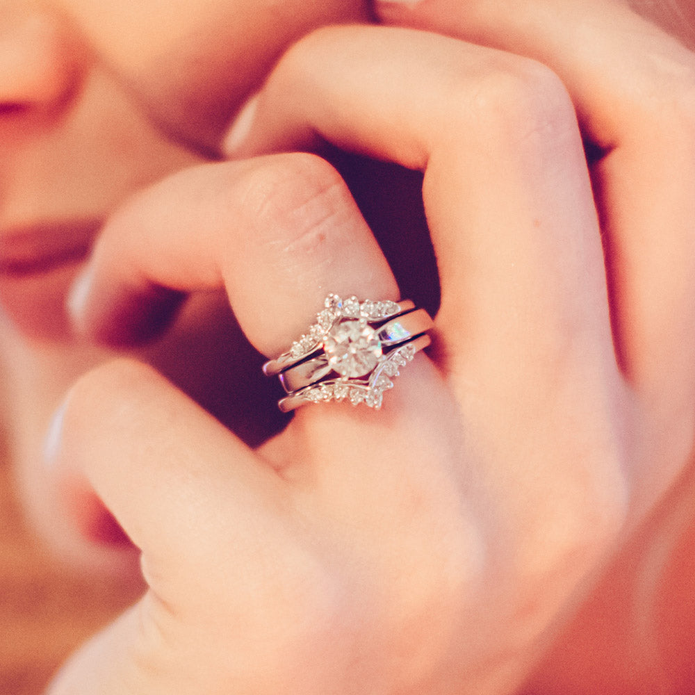 Ring Jacket with .35 Carat TW of Diamonds in 14kt White Gold