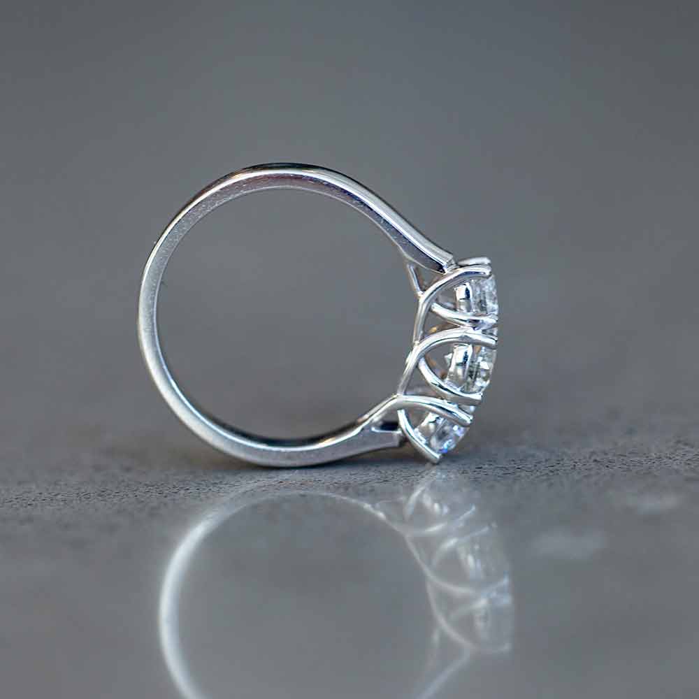 Colourless Collection Three Stone Engagement Ring with .50 Carat TW of Diamonds in 18kt White Gold