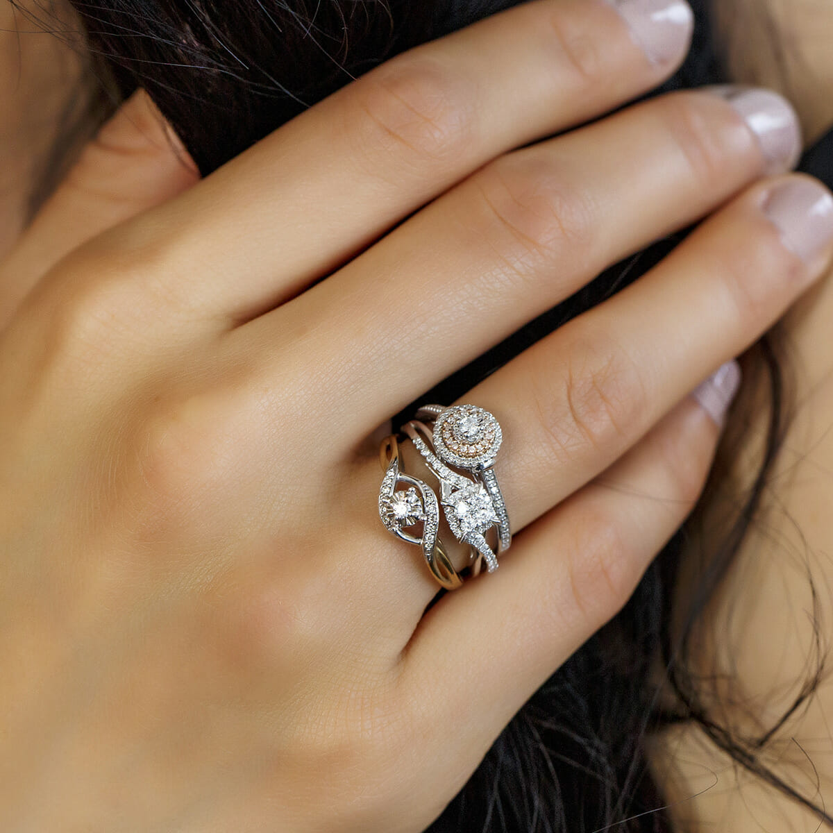 Engagement Ring with .25 Carat TW of Diamonds in 10kt White Gold