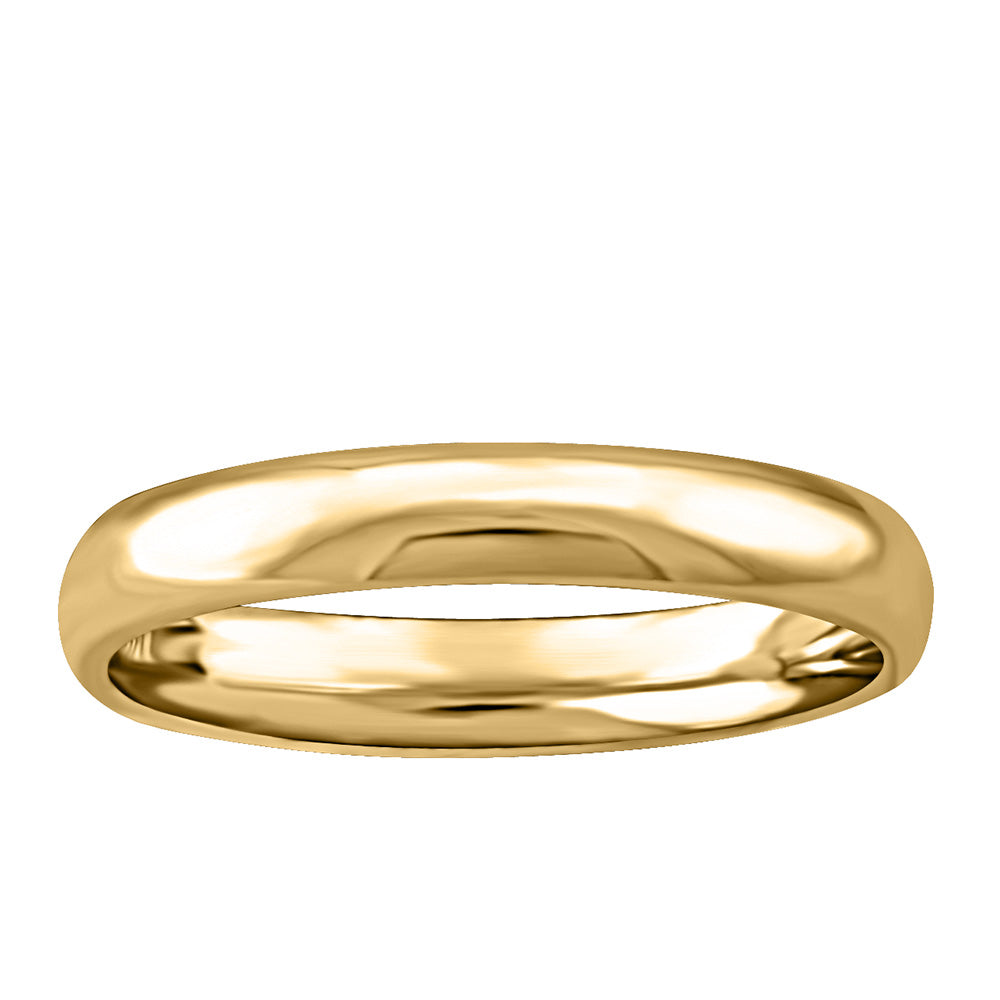 3MM Comfort Fit Wedding Band in 10kt Yellow Gold