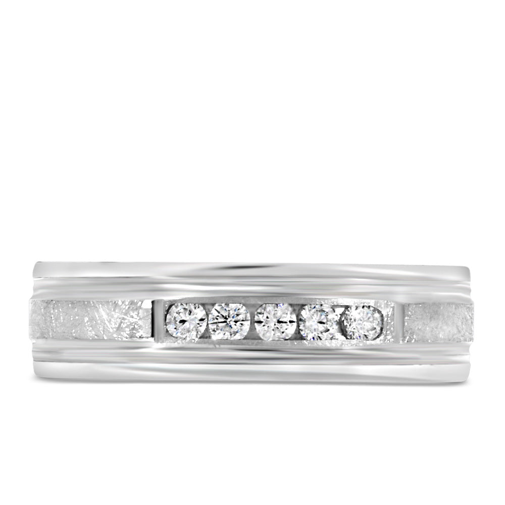 6MM Comfort Fit Wedding Band with .25 Carat TW of Diamonds in White Gold