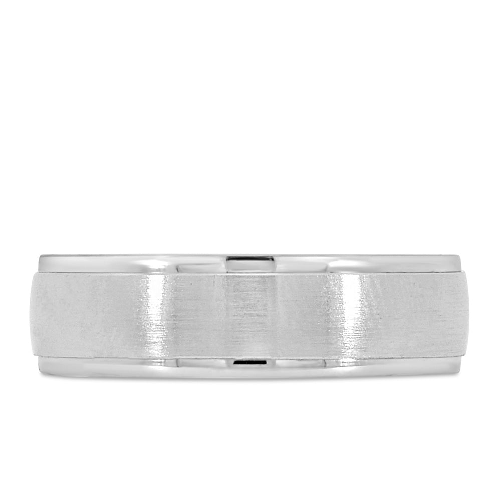 6MM Comfort Fit Wedding Band in White Gold