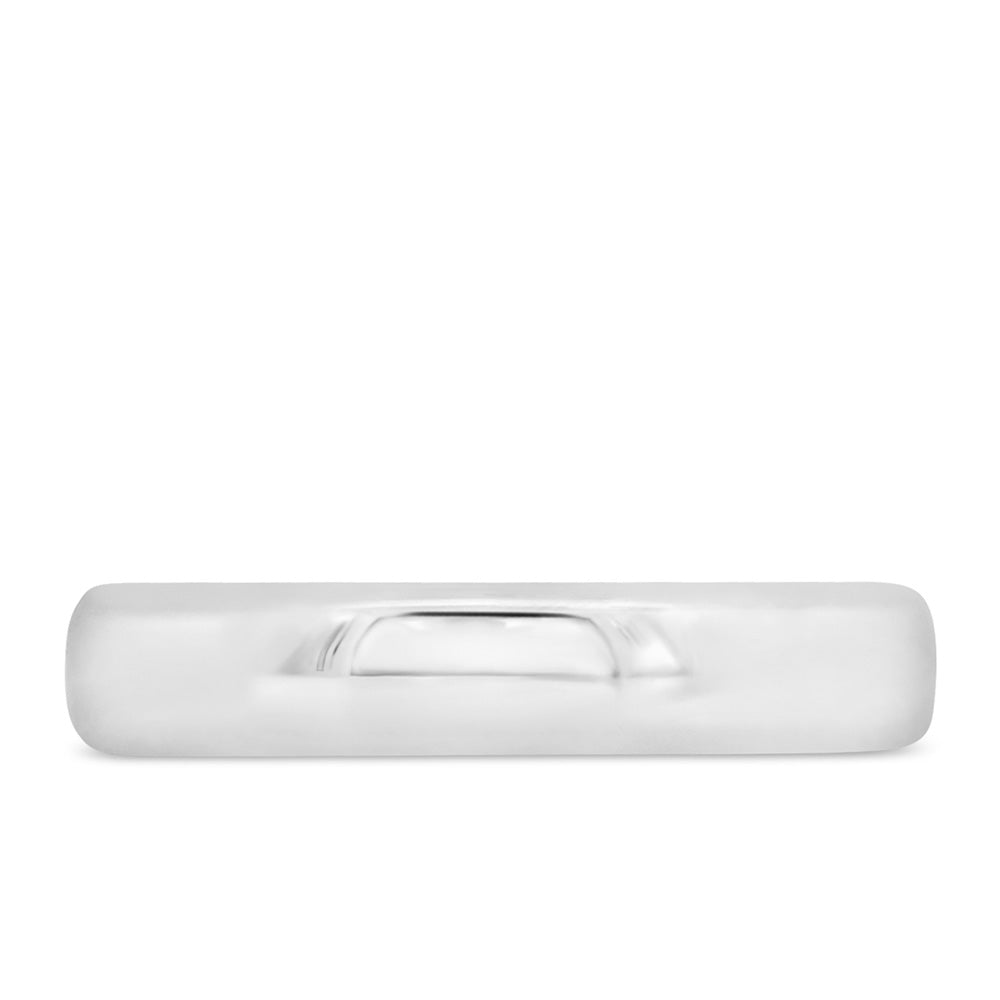4.5MM Dome Comfort Fit Wedding Band in White Gold