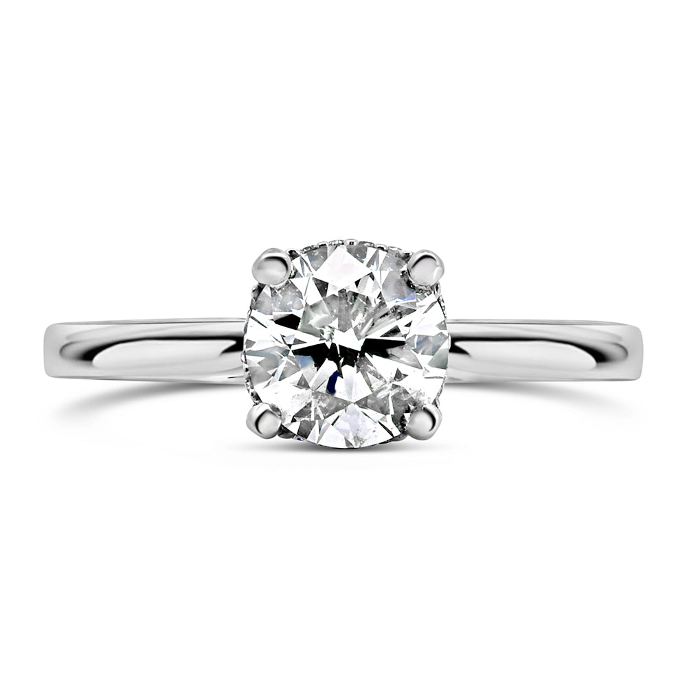 Colourless Collection Solitaire Engagement Ring made of 18kt White Gold, adorned with a total of 1.05 Carats of sparkling Diamonds