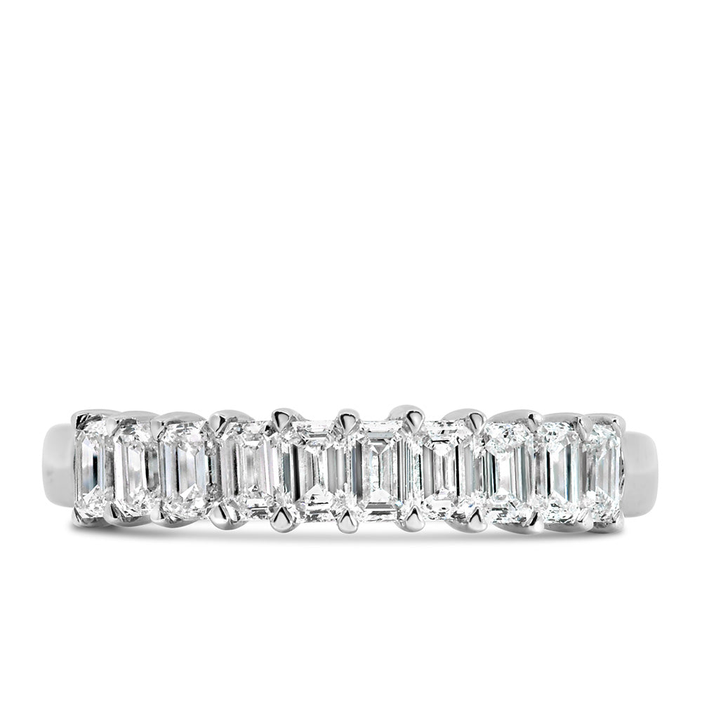 Wedding Band with 1.00 Carat TW of Lab Created Diamonds in 14kt White Gold
