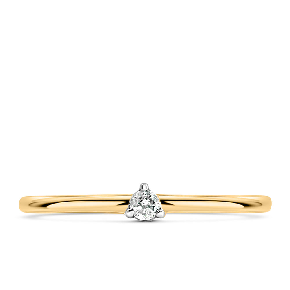 Ring with .05 Carat Diamond in 10kt Yellow Gold
