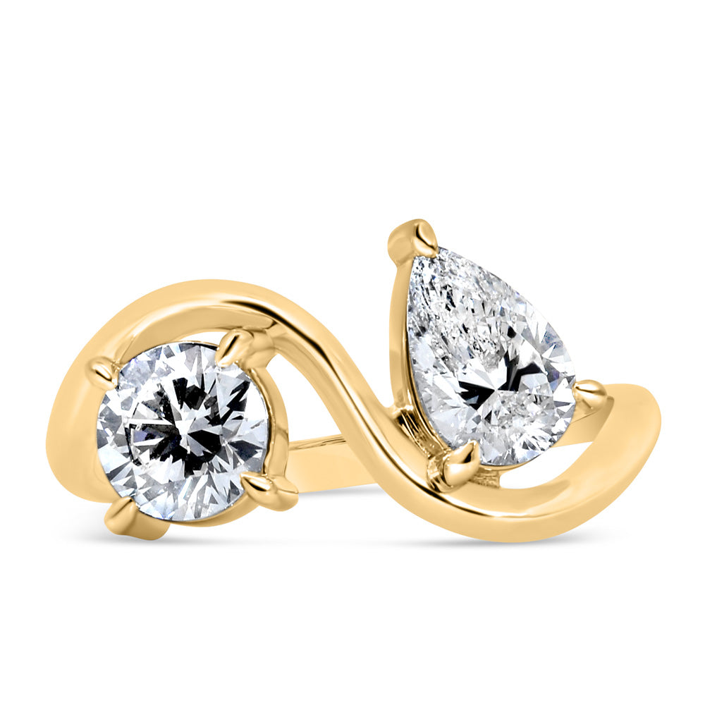 Ring with 1.53 Carat TW of Lab Created Diamonds in 14kt Yellow Gold