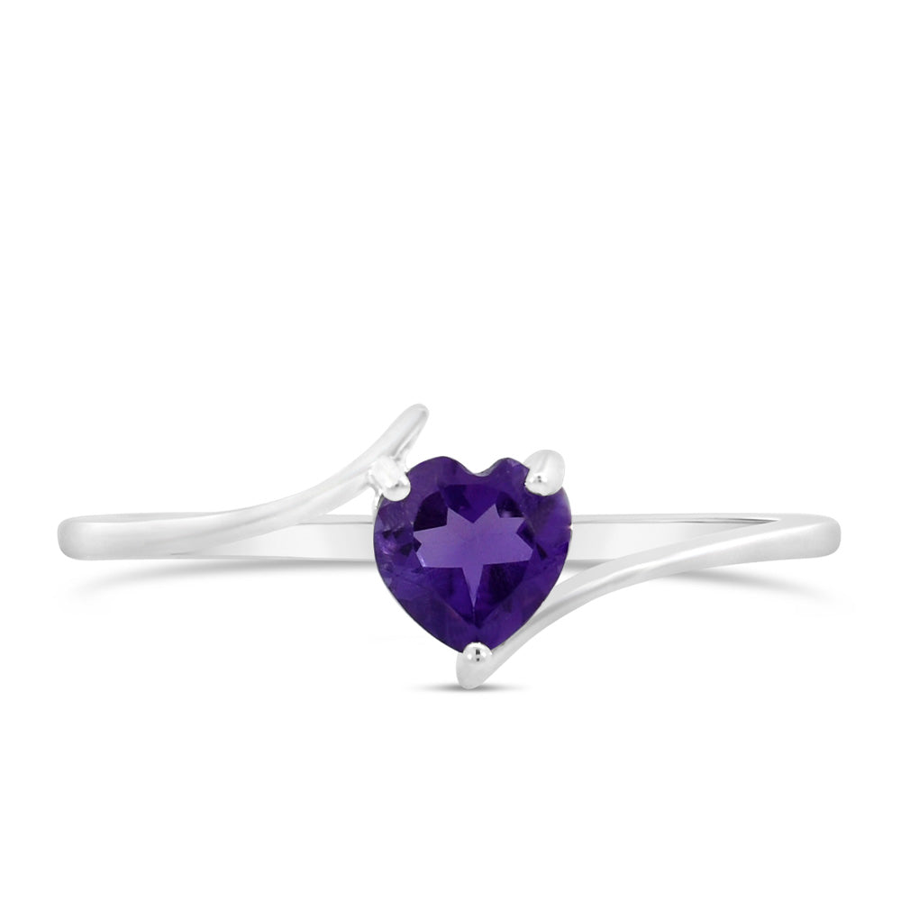 heart amethyst ring