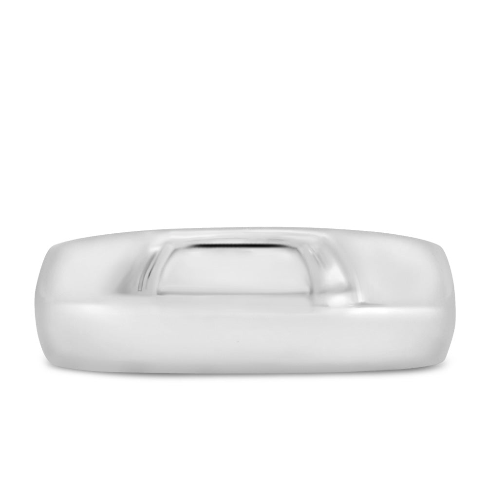 7MM Dome Ring in 10kt White Gold
