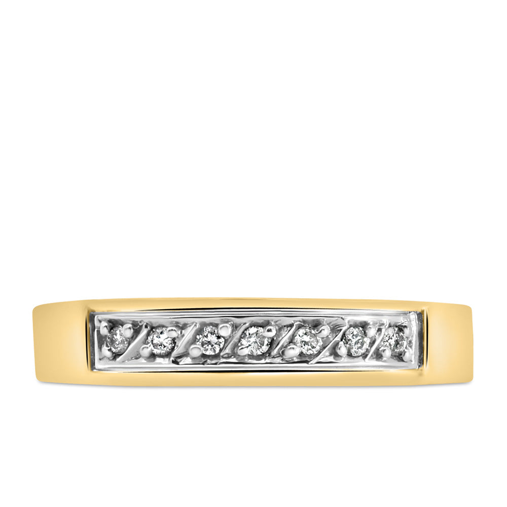 Matching Wedding Band with .07 Carat TW of Diamonds in 10kt Yellow Gold