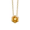Resilience Hope Pendant with Citrine in Gold Plated Sterling Silver with Chain