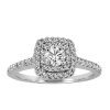Fire of the North Double Halo Engagement Ring with .66 Carat TW of Diamonds in 14kt White Gold