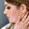 Resilience Faith Earrings with Pearl and Citrine in 10kt Yellow Gold