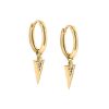 PJ x Shayla Stonechild Arrowhead Earrings with .02 Carat TW of Diamonds in Gold Plated Sterling Silver