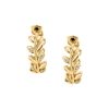 Mik Zazon Growth Collection 14MM Hoop Earrings with .03 Carat TW of Diamonds in 10kt Yellow Gold