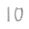 Hoop Earrings with .10 Carat TW of Diamonds in 10kt White Gold