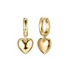 Heart Drop Earring in Gold Plated Sterling Silver