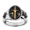 The Witcher Icon Ring with .10 Carat TW of Diamonds in Gold Plated Sterling Silver