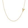 16″-18″ Initial Y Necklace in 10kt Yellow Gold