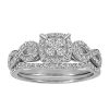Bridal Set with .50 Carat TW of Diamonds in 14kt White Gold