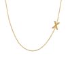 16″-18″ Initial X Necklace in 10kt Yellow Gold