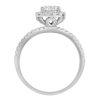 Northern Facet Ideal Cut Halo Engagement Ring with .70 Carat TW of Diamonds in 18kt White Gold