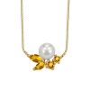 Resilience Faith Necklace with Pearl and Citrine in 10kt Yellow Gold