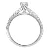 Northern Facet Ideal Cut Halo Engagement Ring with .57 Carat TW of Diamonds in 18kt White Gold