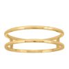 Everyday Stacking Double Line Ring in 10kt Yellow Gold